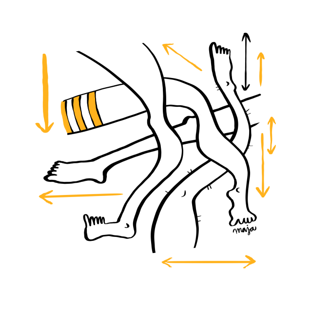 Träning-5: Stretching-pulsträning-illustration-maja-larsson